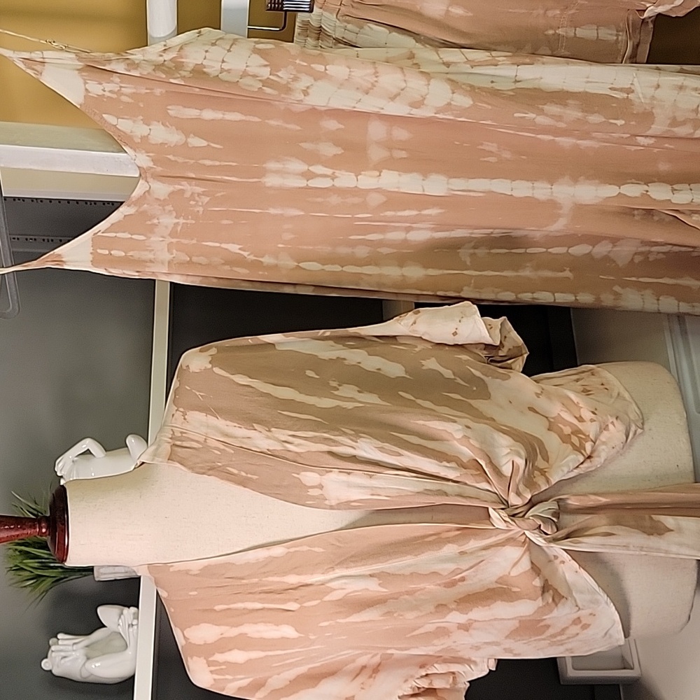 Mystree Tie-Dye Lounge 3 Piece Set - Blush Beige - Picture 3 of 12